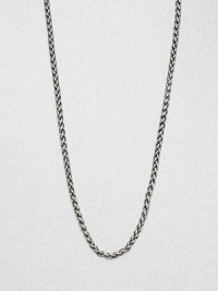 From the Chain Collection. A sleek sterling silver design that's perfect on it's own or with your favorite enhancer. Sterling silverLength, about 24Lobster clasp closureMade in USA From the Chain Collection. A sleek sterling silver design that's perfect on it's own or with your favorite enhancer. Sterling silverLength, about 24Lobster clasp closureMade in USA