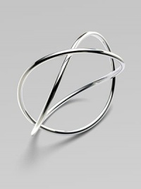 A simply chic, sterling silver style with an unique crossed design. Sterling silverSlip-on styleDiameter, about 2½Imported A simply chic, sterling silver style with an unique crossed design. Sterling silverSlip-on styleDiameter, about 2½Imported