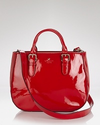 kate spade new york puts on the gloss with this patent leather satchel, styled for contemporary simplicity in a poised top handle shape. kate spade new york puts on the gloss with this patent leather satchel, styled for contemporary simplicity in a poised top handle shape.