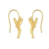 Disney Tinkerbelle Gold Over Sterling Silver Hanging Earrings
