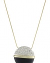 Anne Klein Caelestia Gold-Tone Jet and Crystal 16 Pendant Necklace
