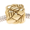 Antiqued 22K Gold Plated Woven Rope Bead - Fits Pandora (1)