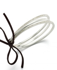 Give your outfit a boost with this set of three bangle bracelet. Crafted in silvertone mixed metal with crystal accents, by Lauren by Ralph Lauren. Approximate diameter: 2-3/4 inches. Give your outfit a boost with this set of three bangle bracelet. Crafted in silvertone mixed metal with crystal accents, by Lauren by Ralph Lauren. Approximate diameter: 2-3/4 inches.