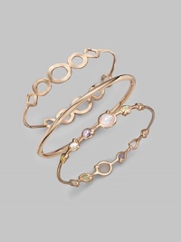 From the Ippolita Rosé Collection. A linear design of open circles in a rose goldplated finish.An alloy of 18K gold and sterling silver plated with 18K rose gold Diameter, about 2½ x 2¼ Imported From the Ippolita Rosé Collection. A linear design of open circles in a rose goldplated finish.An alloy of 18K gold and sterling silver plated with 18K rose gold Diameter, about 2½ x 2¼ Imported