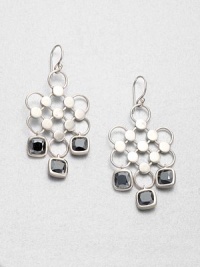 From the Dot Collection. This nature-inspired style from a socially and environmentally responsible brand features a sterling silver dot and hoop motif with hematite accents. Sterling silverHematiteDrop, about 2.5Hook closureImported From the Dot Collection. This nature-inspired style from a socially and environmentally responsible brand features a sterling silver dot and hoop motif with hematite accents. Sterling silverHematiteDrop, about 2.5Hook closureImported