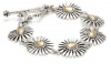 Lucky Brand Two-Tone Floral Toggle Bracelet