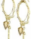 Rachel Burklund High Society Citrine Circle Gold-Plated Earrings