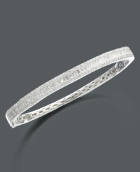 Simple elegance and stately design. Effy Collection's stylish and sparkling bangle features a 14k white gold setting dusted with round-cut diamonds (1-9/10 ct. t.w.). Approximate size: 2-1/4 inches x 2 inches. Simple elegance and stately design. Effy Collection's stylish and sparkling bangle features a 14k white gold setting dusted with round-cut diamonds (1-9/10 ct. t.w.). Approximate size: 2-1/4 inches x 2 inches.
