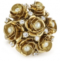 Juicy Couture Rose Cluster Gold-Tone Ring, Size 5 Juicy Couture Rose Cluster Gold-Tone Ring, Size 5