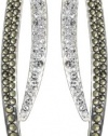 Judith Jack Crystal Glitz Sterling Silver, Crystal and Marcasite Linear Drop Earrings