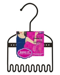 Steel Jewelry Hanger - Just Hang it! Sleek Jewelry Organizer - Black Mini