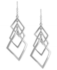 Make a connection with this pair of link earrings from Kenneth Cole New York. Crafted from silver-tone mixed metal, the set features connected squares stylishly dangling. Approximate drop: 3-1/2 inches. Make a connection with this pair of link earrings from Kenneth Cole New York. Crafted from silver-tone mixed metal, the set features connected squares stylishly dangling. Approximate drop: 3-1/2 inches.