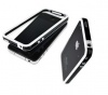 SANOXY Bumper Case with Chrome Buttons for Apple Iphone 4 / 4S - Black and White