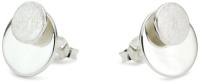 VINANI German 925 Sterling Silver Stud Earrings Double Circles brushed/shiny ODK VINANI German 925 Sterling Silver Stud Earrings Double Circles brushed/shiny ODK