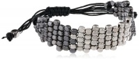 Kenneth Cole New York Metal Boost Silver and Hematite Mesh Bead Friendship Bracelet, 7.5 Kenneth Cole New York Metal Boost Silver and Hematite Mesh Bead Friendship Bracelet, 7.5