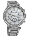 Michael Kors Parker Silver Dial Crystals Stainless Steel Mens Watch MK5572