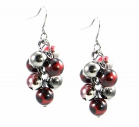 Style&co. Earrings, Hematite-Tone Red and Black Shakey Bead Drop Earrings Style&co. Earrings, Hematite-Tone Red and Black Shakey Bead Drop Earrings