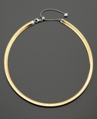 A pretty, versatile piece to wear with any outfit. This smooth and shiny necklace reverses from 14k yellow gold to 14k white gold. Approximate length: 16 inches + 3-inch extender. A pretty, versatile piece to wear with any outfit. This smooth and shiny necklace reverses from 14k yellow gold to 14k white gold. Approximate length: 16 inches + 3-inch extender.