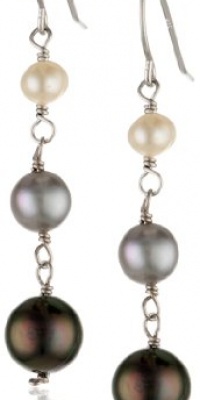 Black Multi-Colored Freshwater Cultured Pearl Drop Earrings Black Multi-Colored Freshwater Cultured Pearl Drop Earrings