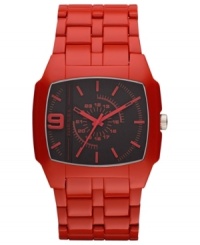 Let your look run wild with this bold red watch from Diesel. Let your look run wild with this bold red watch from Diesel.
