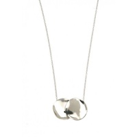 Kissika Sterling Silver Double Disc Necklace Kissika Sterling Silver Double Disc Necklace