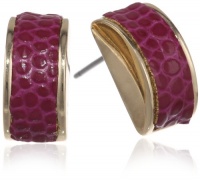Anne Klein Dalton Gold-Tone Orange Mini Clip-On Hoop Earrings Anne Klein Dalton Gold-Tone Orange Mini Clip-On Hoop Earrings