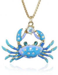 Betsey Johnson Jewels of the Sea Crab Pendant Necklace, 21 Betsey Johnson Jewels of the Sea Crab Pendant Necklace, 21