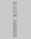 A classic woven band in stainless steel with a push-button clasp. Fits Michele 16mm Deco watchesImported