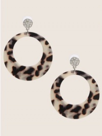 GUESS Blonde Tortoiseshell Silver-Tone Crystal, SILVER GUESS Blonde Tortoiseshell Silver-Tone Crystal, SILVER