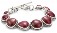 Lucky Brand Silver-Tone Red Double Fish Etched Bracelet, 7.5 Lucky Brand Silver-Tone Red Double Fish Etched Bracelet, 7.5