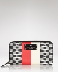 This kate spade new york continental wallet encapsulates the brand's seamless mix of style and functionality, crafted of woven twill with a sleek, pocket trimmed interior. This kate spade new york continental wallet encapsulates the brand's seamless mix of style and functionality, crafted of woven twill with a sleek, pocket trimmed interior.