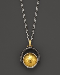 One size is 24 kt. yellow gold; the other is black silver. Flip to express your style and mood. By Gurhan. One size is 24 kt. yellow gold; the other is black silver. Flip to express your style and mood. By Gurhan.