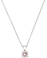 Fit for a princess! Crafted in platinum over sterling silver, CRISLU's round-cut pink cubic zirconia (1/2 ct. t.w.) children's necklace adds just the right amount of shine. Approximate length: 13 inches + 1-1/2-inch extender. Approximate drop: 1-1/2 inches. Fit for a princess! Crafted in platinum over sterling silver, CRISLU's round-cut pink cubic zirconia (1/2 ct. t.w.) children's necklace adds just the right amount of shine. Approximate length: 13 inches + 1-1/2-inch extender. Approximate drop: 1-1/2 inches.