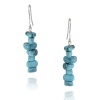 Sterling Silver Turquoise Stone Chip Earrings