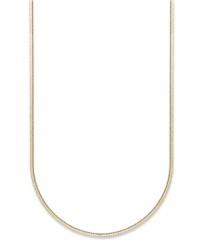 Sleek and stunning. Giani Bernini's thin snake chain necklace is set in 24k gold over sterling silver for a look that's glamorous and bold. Approximate length: 24 inches. Sleek and stunning. Giani Bernini's thin snake chain necklace is set in 24k gold over sterling silver for a look that's glamorous and bold. Approximate length: 24 inches.