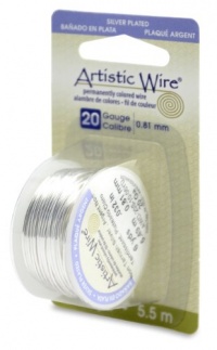 Artistic Wire 20-GaugeTarnish Resistant Silver Wire, 6-Yard Artistic Wire 20-GaugeTarnish Resistant Silver Wire, 6-Yard