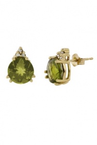 Effy Jewlery 14K Yellow Gold Peridot & Diamond Earrings, 3.44 TCW Effy Jewlery 14K Yellow Gold Peridot & Diamond Earrings, 3.44 TCW
