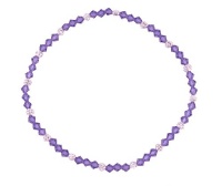 Anklet - A71 - Stretch - 4mm Swarovski (tm) Crystal and Heishi Beads ~ Tanzanite Anklet - A71 - Stretch - 4mm Swarovski (tm) Crystal and Heishi Beads ~ Tanzanite