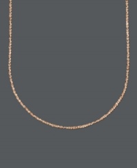 A chic layer in a caramel-colored hue. Abide by the trends with this 14k rose gold chain crafted in a perfectina link. Approximate length: 16 inches. A chic layer in a caramel-colored hue. Abide by the trends with this 14k rose gold chain crafted in a perfectina link. Approximate length: 16 inches.