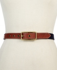 It's a cinch to look chic and pulled together with this essential accessory from Tommy Hilfiger. Elegant contrast stitching, signature-embossed detailing and brass-tone hardware add the appropriate punch of panache to any outfit. It's a cinch to look chic and pulled together with this essential accessory from Tommy Hilfiger. Elegant contrast stitching, signature-embossed detailing and brass-tone hardware add the appropriate punch of panache to any outfit.