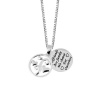 Sterling Silver Girlfriends Are Family We Choose For Ourselves Two-Piece Pendant Necklace with Hearts, 18