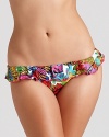 Nanette Lepore's butterfly-kissed bikini bottom is a must for the cabana coquette. Partner this ruffled piece with the matching top to make a sultry splash.