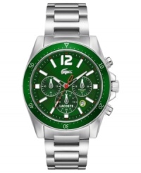 Green with envious style, this chronograph from Lacoste's Seattle collection blends sport with fashion. Green with envious style, this chronograph from Lacoste's Seattle collection blends sport with fashion.