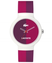 Sport some retro Lacoste style with this unisex Goa collection sport watch. Sport some retro Lacoste style with this unisex Goa collection sport watch.