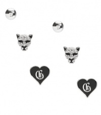 G by GUESS Panther Stud Earrings Set, SILVER G by GUESS Panther Stud Earrings Set, SILVER
