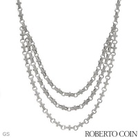 Roberto Coin 18K White Gold 0.01 CTW Ruby and 0.19 CTW Color G-H VS1-VS2 Diamond Ladies Necklace. Length 18.5 in. Total Item weight 64.5 g. Roberto Coin 18K White Gold 0.01 CTW Ruby and 0.19 CTW Color G-H VS1-VS2 Diamond Ladies Necklace. Length 18.5 in. Total Item weight 64.5 g.