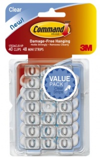 Command Decorating Clips, Clear, 40-Clip Command Decorating Clips, Clear, 40-Clip