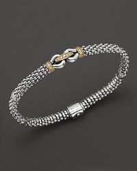 In sterling silver, yellow gold and diamonds, this bracelet from Lagos' Derby collection is a timeless classic. In sterling silver, yellow gold and diamonds, this bracelet from Lagos' Derby collection is a timeless classic.