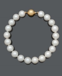 Indulge yourself in luxury to last a lifetime. This beautiful bracelet features AAA Akoya cultured pearls (8-8-1/2 mm) with a 14k gold clasp. Approximate length: 7-1/2 inches. Indulge yourself in luxury to last a lifetime. This beautiful bracelet features AAA Akoya cultured pearls (8-8-1/2 mm) with a 14k gold clasp. Approximate length: 7-1/2 inches.
