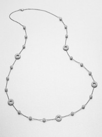 EXCLUSIVELY AT SAKS. A long and elegant style with sparkling, crystal accented ball and circle stations on a link chain. CrystalsRhodium-plated brassLength, about 36Lobster clasp closureImported EXCLUSIVELY AT SAKS. A long and elegant style with sparkling, crystal accented ball and circle stations on a link chain. CrystalsRhodium-plated brassLength, about 36Lobster clasp closureImported